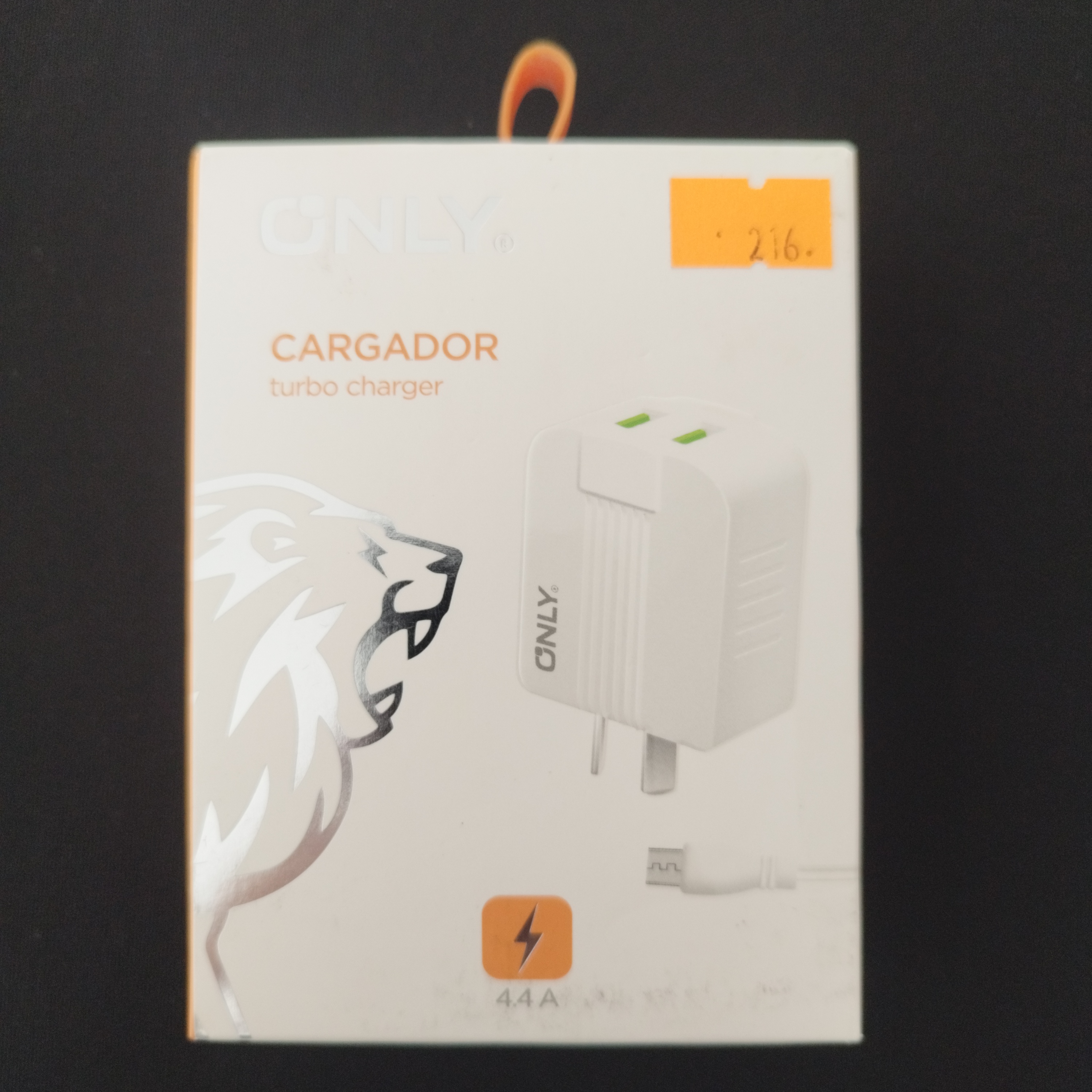 CARGADOR CELULAR ONLY MICRO USB 2.1