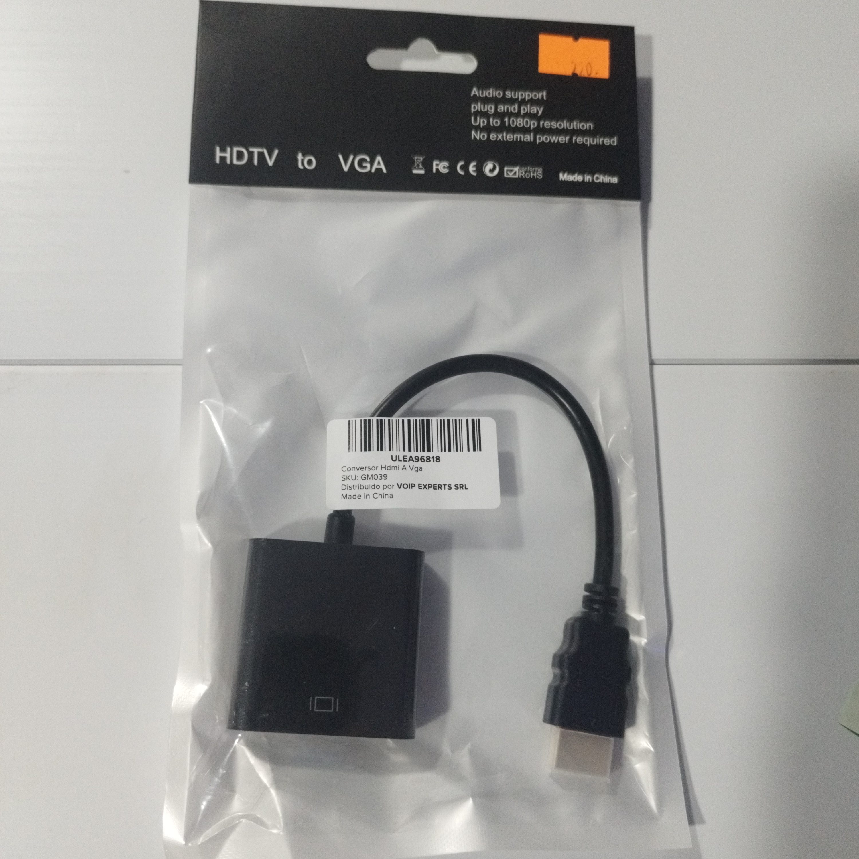 CABLE CONVERSOR HDMI A VGA 1080P VID.PROY.PS3