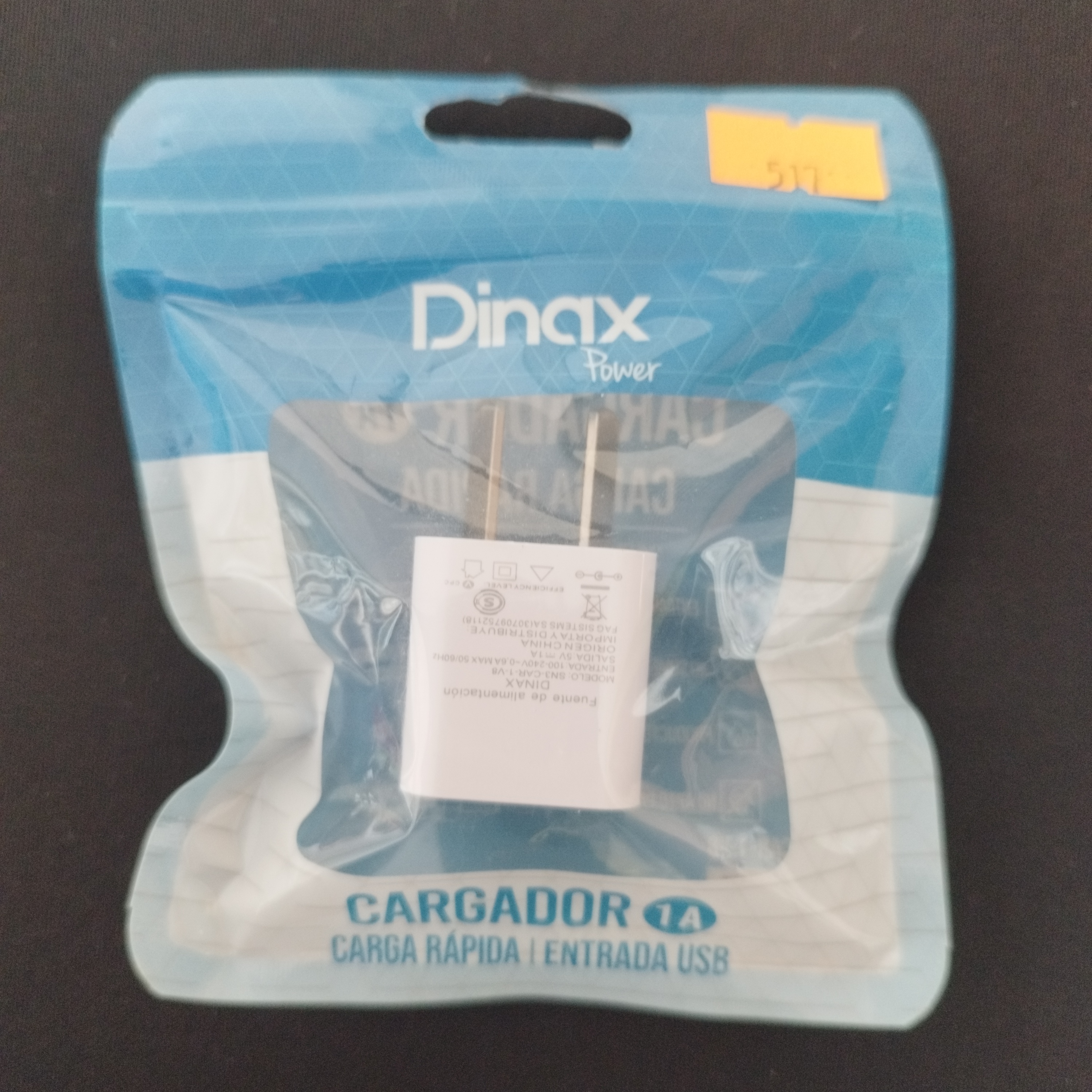 CARGADOR CELULAR DINAX 1A DADO