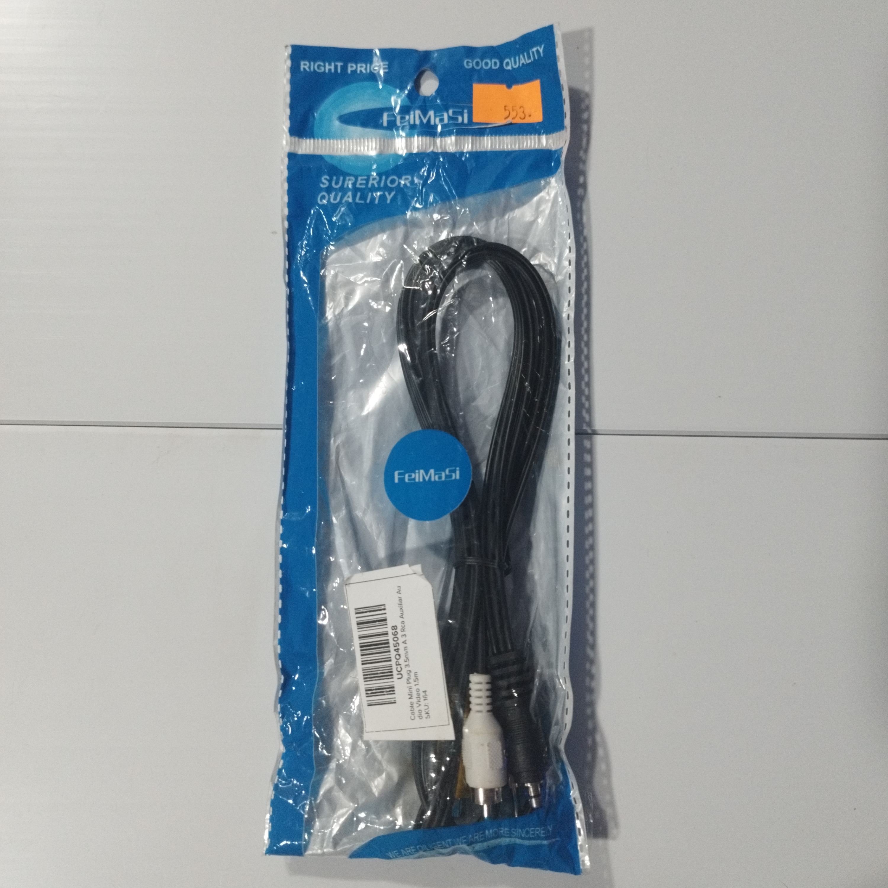 CABLE VIDEO 3 RCA M A PLUG 3.5 1.5MTS A/V TVBOX